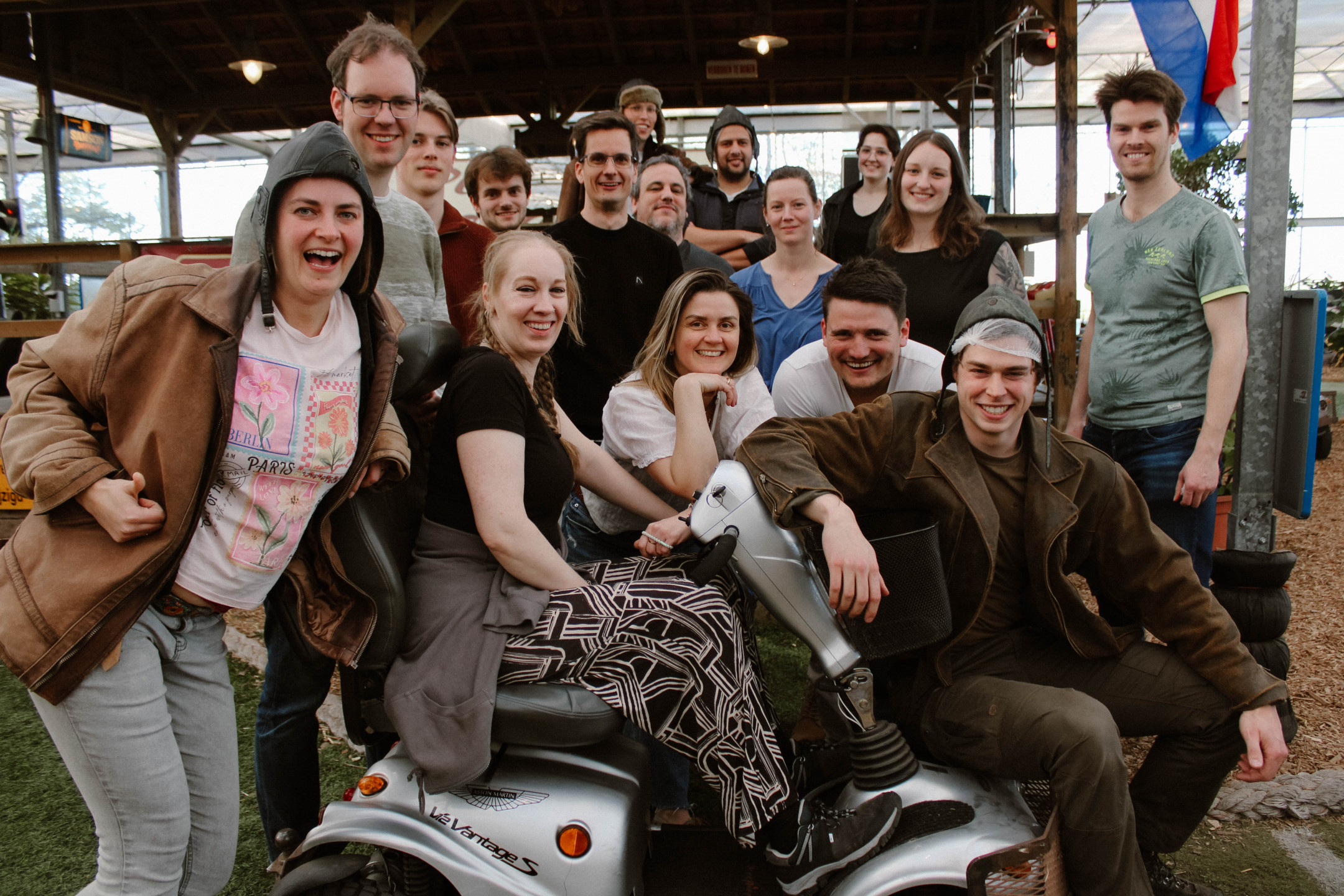 Groepsfoto tijdens ons bedrijfsuitje