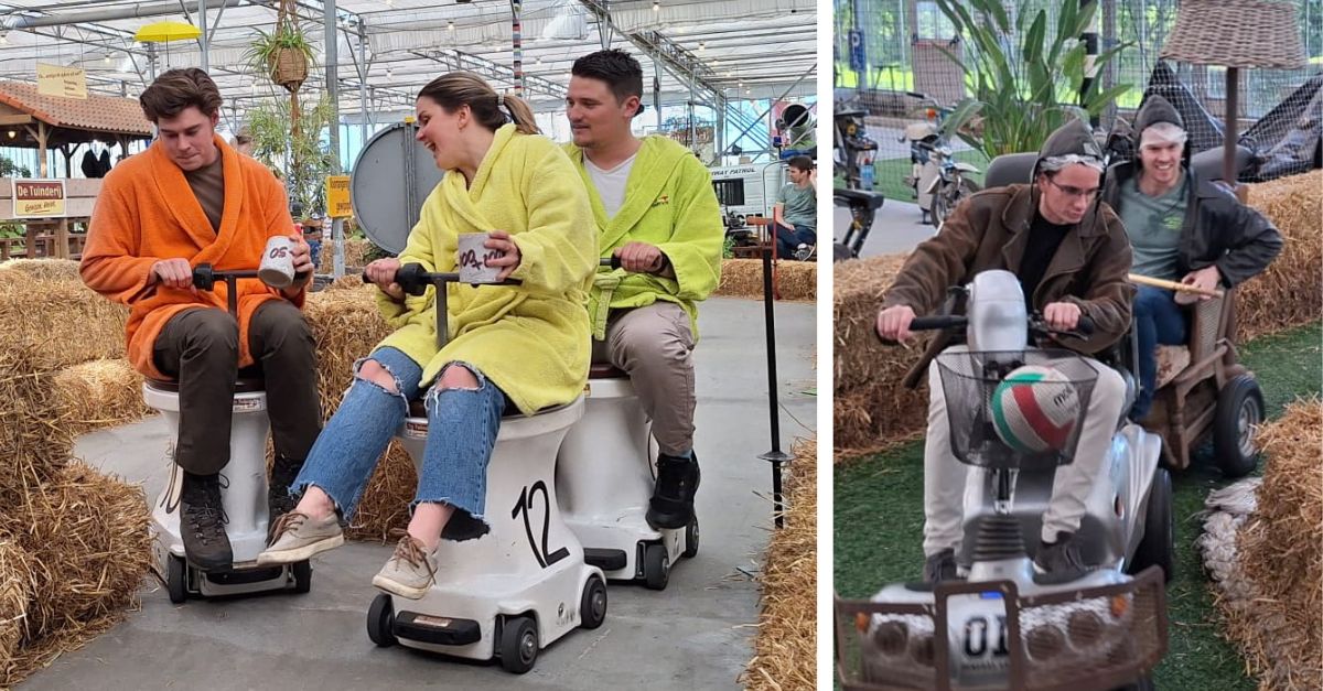 Hilarische activiteiten tijdens het bedrijfsuitje