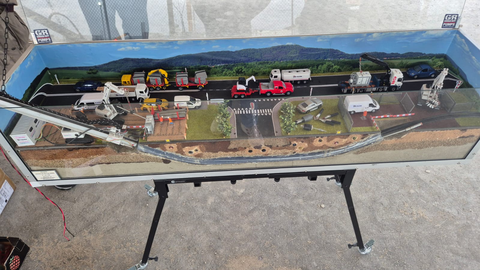 Maquette van NRG van een horizontaal gestuurde boring